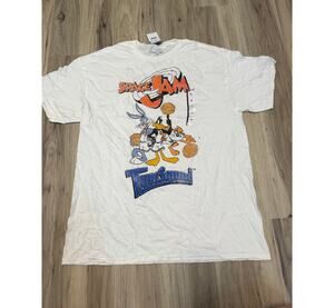 NWT Men's XL Space Jam White T-Shirt Graphic Tee Tune Squad Bugs Daffy Taz